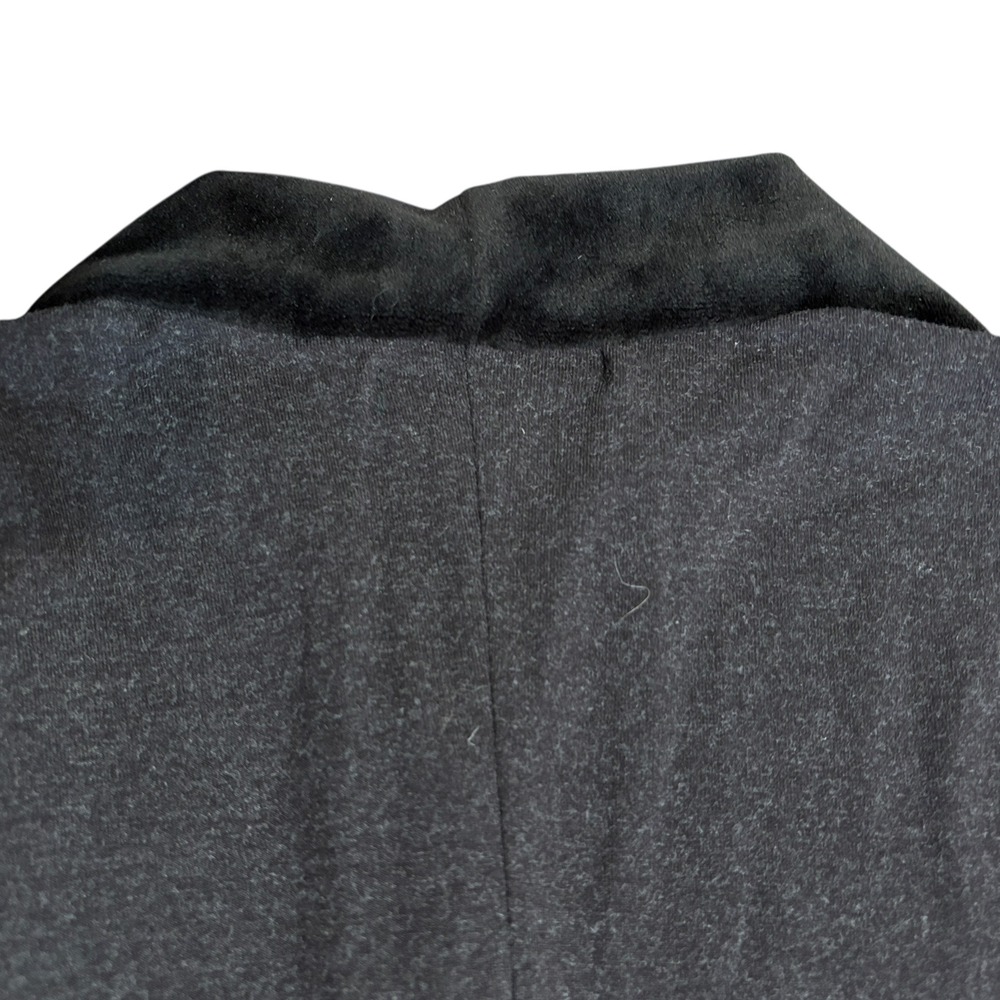 Alembika Velour & Knit Jersey V neck Long Sleeve Tunic Top Sz 1/Small Black - Picture 12 of 13